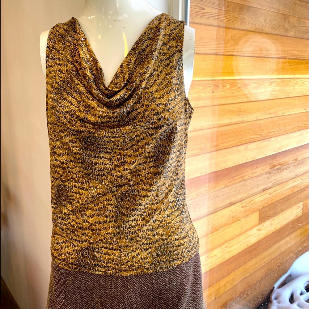 Epilogue sequined sleeveless dressy blouse L
